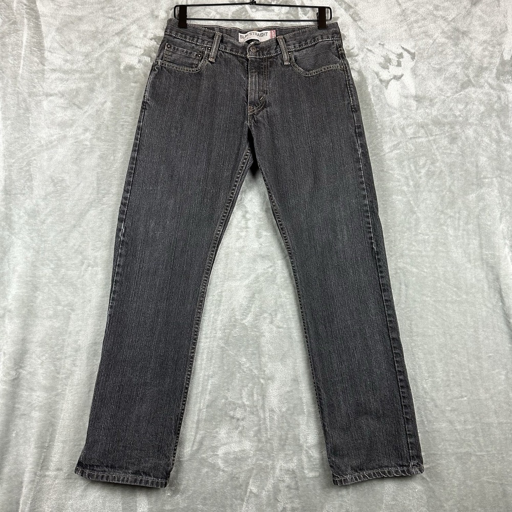 VTG Levi's 514 Jeans Men's 30 x 30 Black Denim Slim Straight Fit Y2K